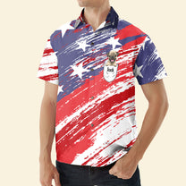 Dog In Pocket American Flag Patriotic - Personalized Hawaiian Shirt