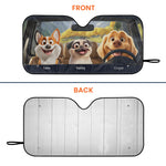 Dog In The Car Funny - Personalized Car Sun Shade