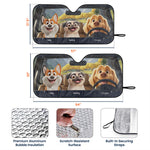 Dog In The Car Funny - Personalized Car Sun Shade