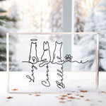 Dog Line Art Gift For Dog Lovers - Personalized Acrylic Plaque