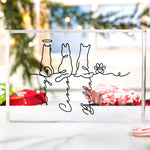 Dog Line Art Gift For Dog Lovers - Personalized Acrylic Plaque