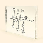 Dog Line Art Gift For Dog Lovers - Personalized Acrylic Plaque