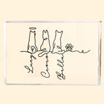 Dog Line Art Gift For Dog Lovers - Personalized Acrylic Plaque