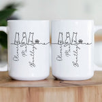 Dog Line Art Gift For Dog Lovers - Personalized Mug