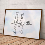 Dog Line Art Gift For Dog Lovers - Personalized Poster