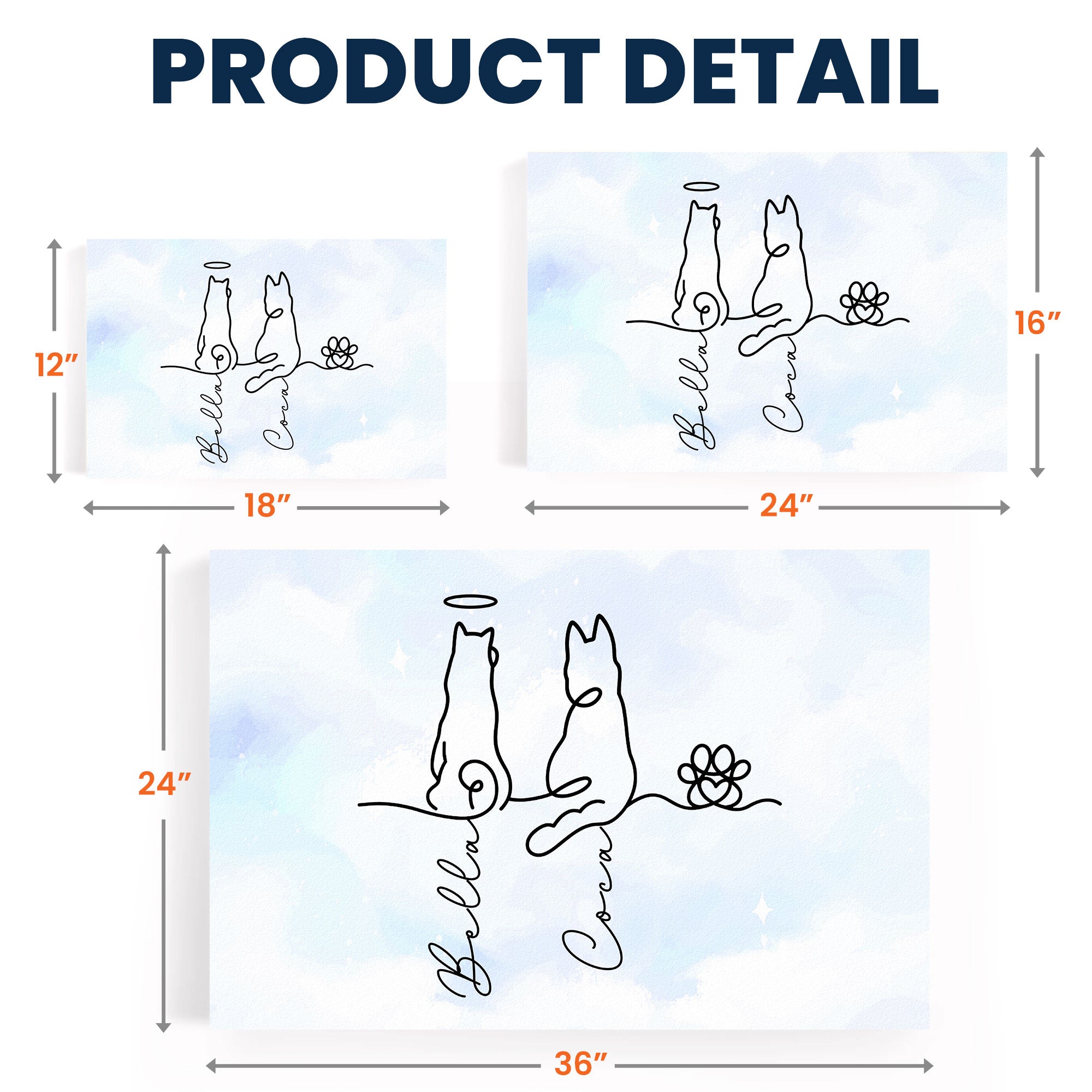 Dog Line Art Gift For Dog Lovers - Personalized Poster