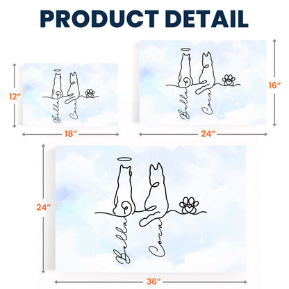 Dog Line Art Gift For Dog Lovers - Personalized Poster