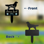 Dog Loss Forever Loved - Personalized Metal Garden Stake