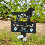 Dog Loss Forever Loved - Personalized Metal Garden Stake