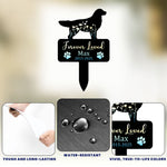 Dog Loss Forever Loved - Personalized Metal Garden Stake