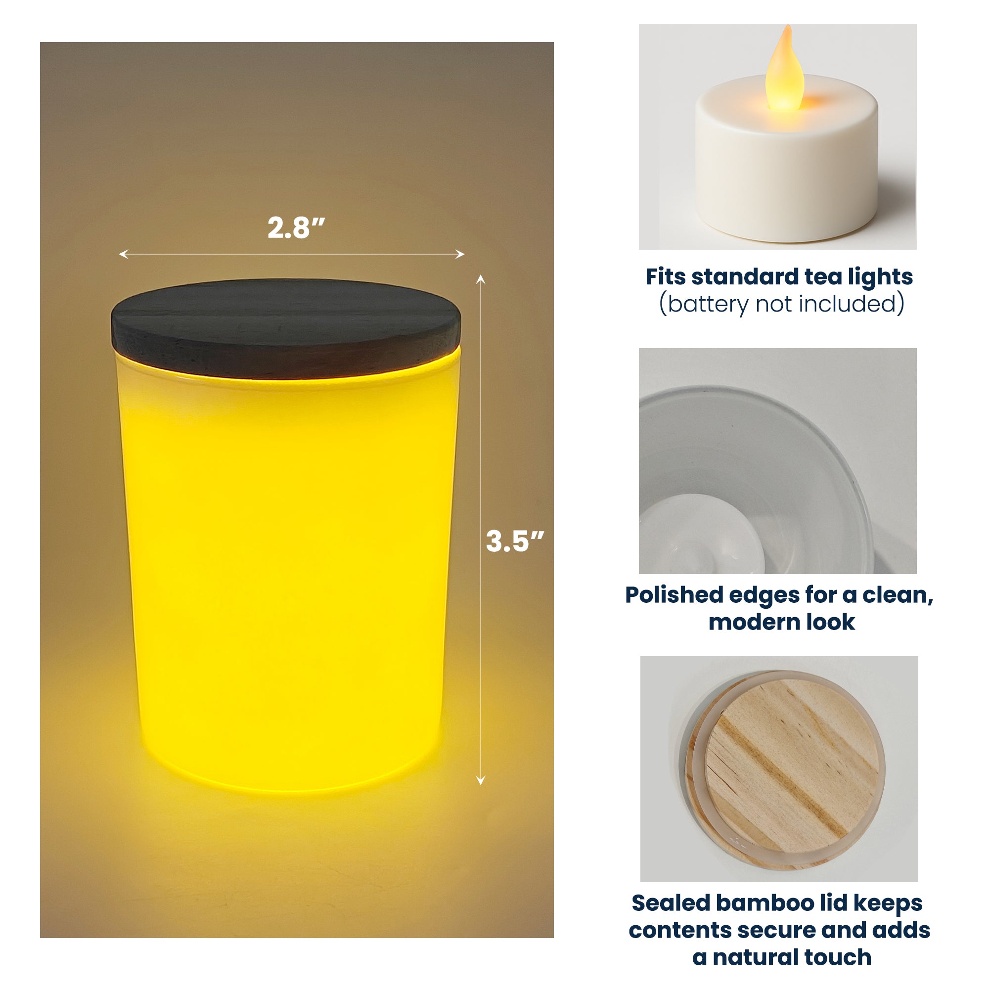 Dog Loss I'll Be Waiting At The Rainbow Bridge - Personalized LED Tea Light Holder