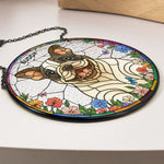 Dog Loss - New Version - Personalized Stained Glass Window Hanging Suncatcher