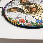 Dog Loss - New Version - Personalized Stained Glass Window Hanging Suncatcher