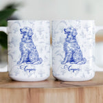 Dog Lover French Style Gift Toile De Jouy Chinoiseries - Personalized Mug