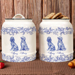 Dog Lover Gift Custom Chinoiserie Toile De Jouy - Personalized Cookie Jar