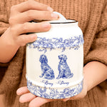 Dog Lover Gift Custom Chinoiserie Toile De Jouy - Personalized Cookie Jar