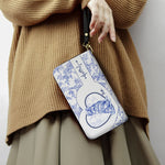 Dog Lover Gift Custom Toile De Jouy French Style - Personalized Leather Long Wallet