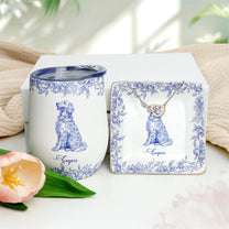 Dog Lover Gift Toile De Jouy French Style - Gift Box Set
