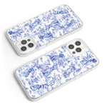 Dog Lover Gifts Toile De Jouy Dog Custom Breeds - Personalized Clear Phone Case