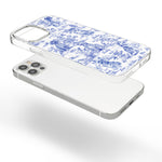Dog Lover Gifts Toile De Jouy Dog Custom Breeds - Personalized Clear Phone Case