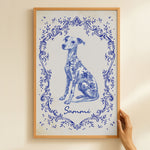 Dog Lover Toile De Jouy Chinoiserie French Frame - Personalized Poster