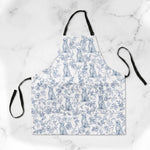 Dog Lover Toile De Jouy Foral French Style - Personalized Apron
