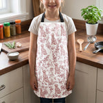 Dog Lover Toile De Jouy Foral French Style - Personalized Apron