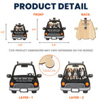 Dog Lovers Drive Safe Human Servant - Personalized Wooden Car Visor Clip