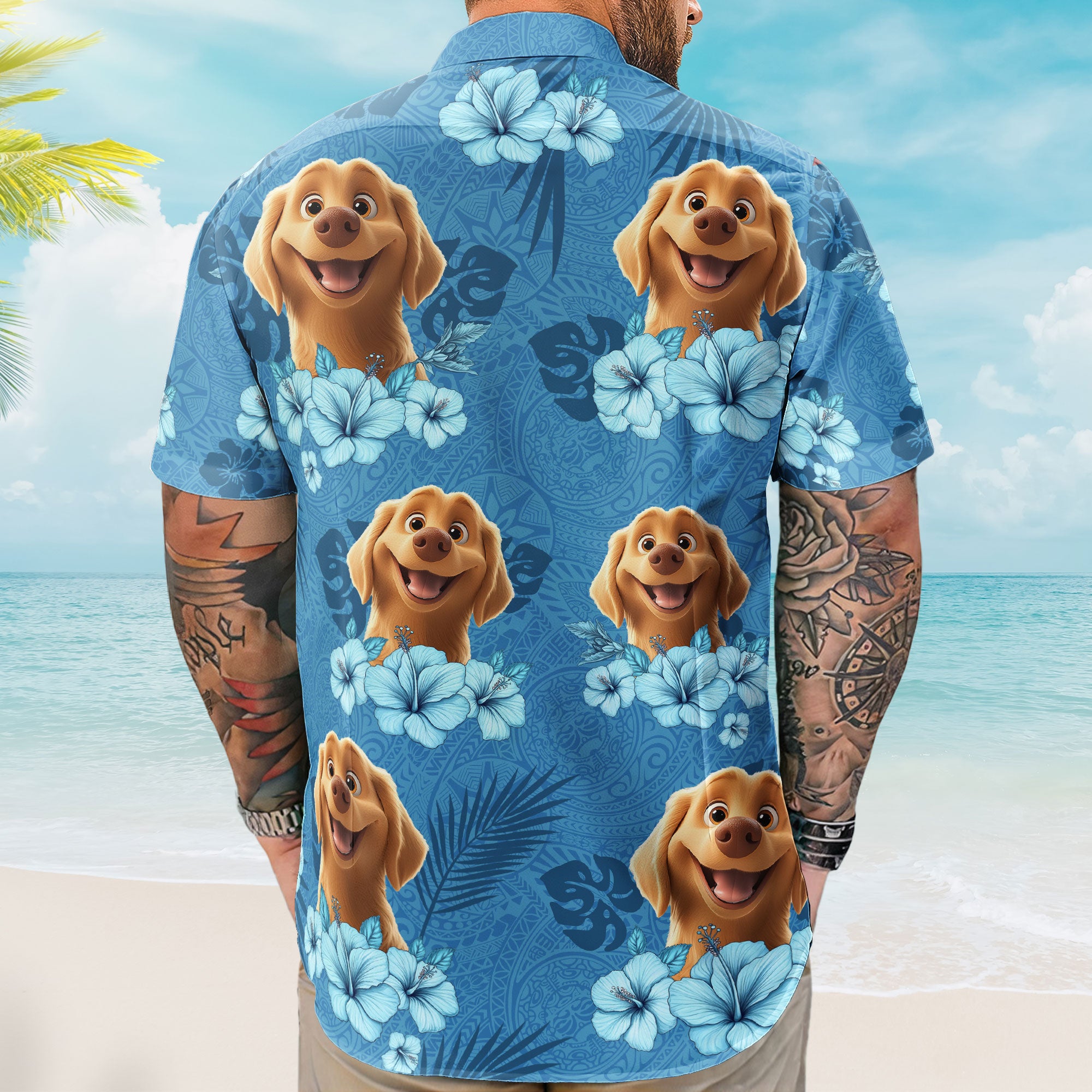 Dog Lovers Summer Tropical Vibe - Personalized Hawaiian Shirt