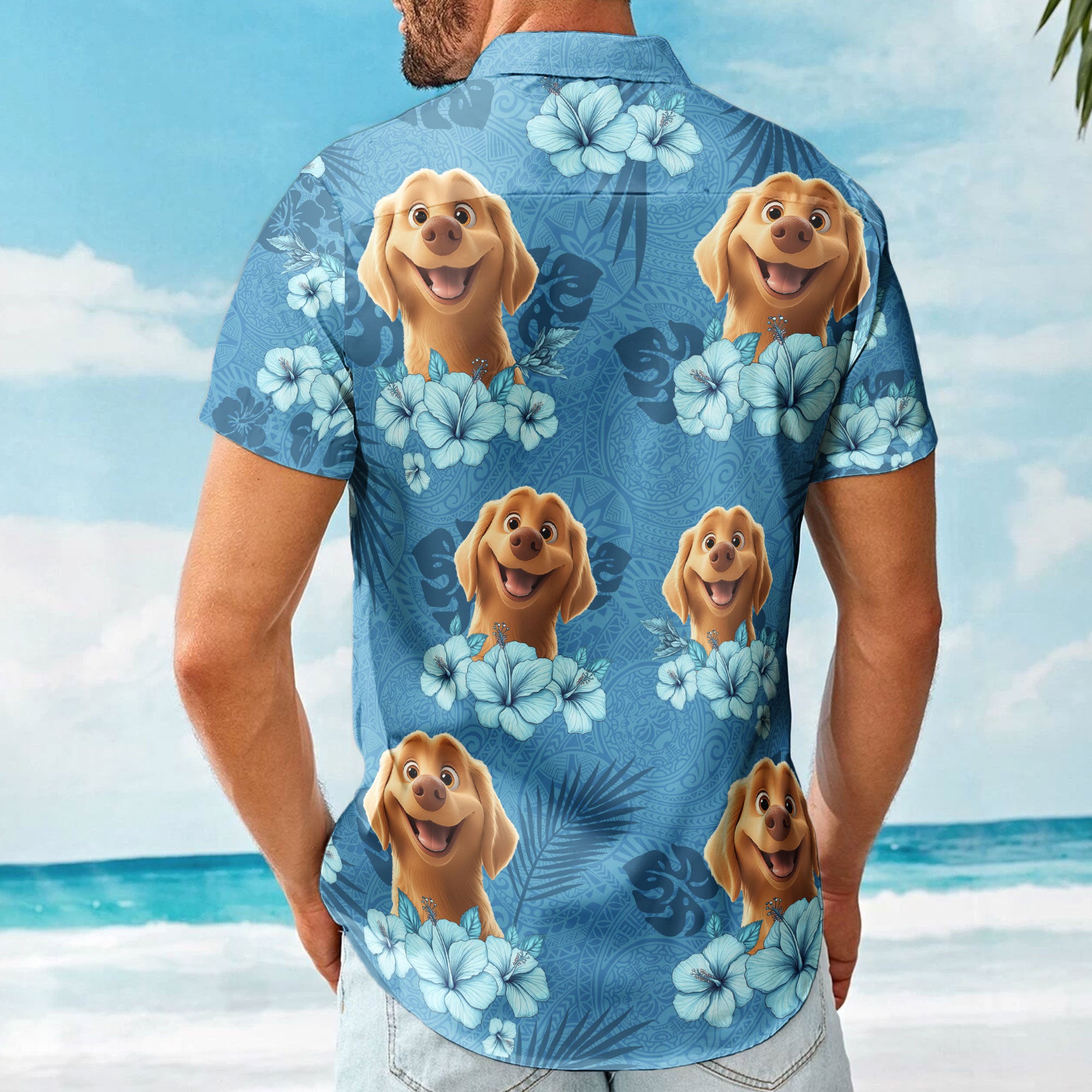 Dog Lovers Summer Tropical Vibe - Personalized Hawaiian Shirt