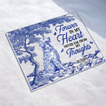 Dog Memorial Forever In My Heart Toile De Jouy Style - Personalized Acrylic Plaque