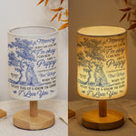 Dog Memorial Gift Don't Cry For Me Toile De Jouy - Personalized Fabric Lamp