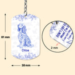 Dog Memorial Gift Toile De Jouy Don't Cry For Me Mom - Personalized Keychain
