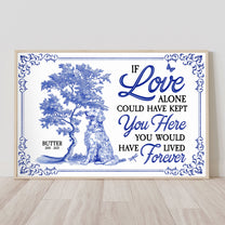 Dog Memorial Toile De Jouy If Love Alone Could Have Kept You - Personalized Poster