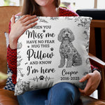 Dog Memorial Toile De Jouy Sympathy Gift - Personalized Pillow (Insert Included)