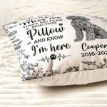 Dog Memorial Toile De Jouy Sympathy Gift - Personalized Pillow (Insert Included)