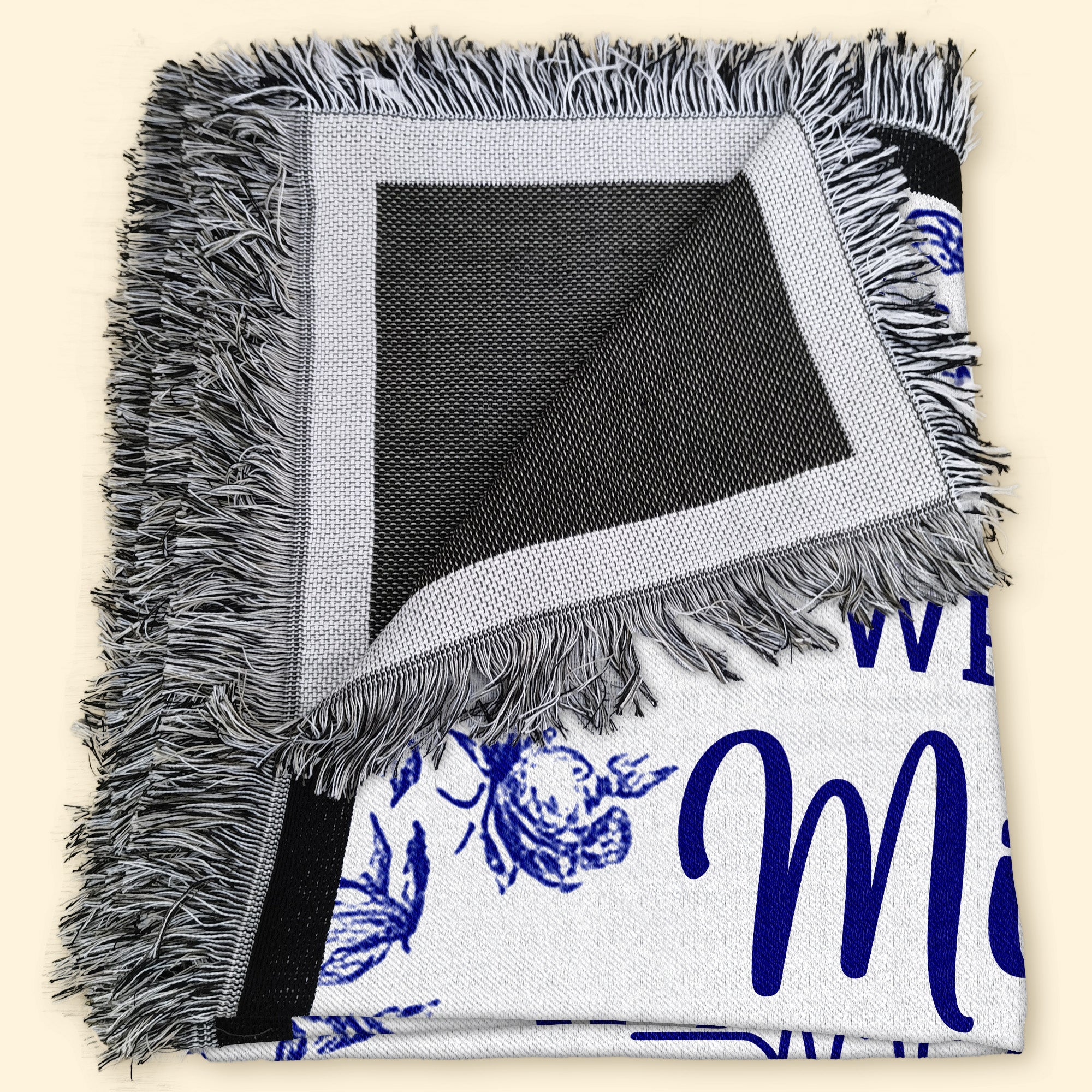 Dog Memorial Toile De Jouy When You Miss Me Have No Fear - Personalized Woven Blanket