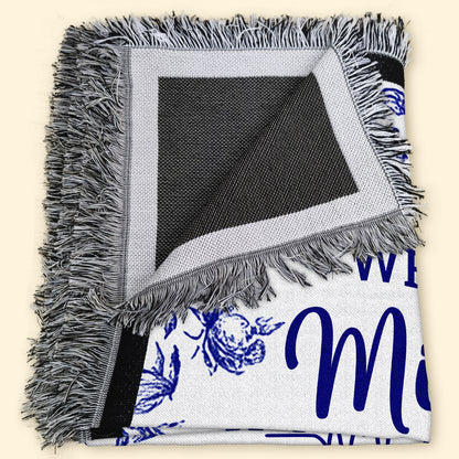 Dog Memorial Toile De Jouy When You Miss Me Have No Fear - Personalized Woven Blanket