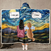 Dog Memorial, Cat Memorial - Personalized Wearable Blanket Hoodie