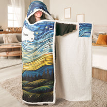 Dog Memorial, Cat Memorial - Personalized Wearable Blanket Hoodie