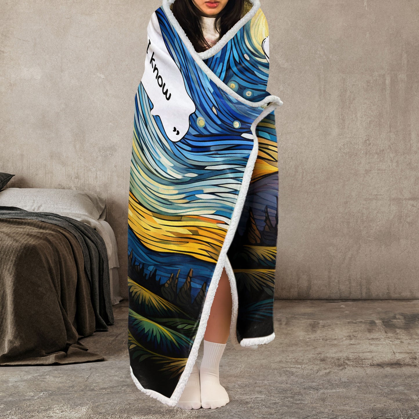 Dog Memorial, Cat Memorial - Personalized Wearable Blanket Hoodie