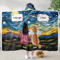 Dog Memorial, Cat Memorial - Personalized Wearable Blanket Hoodie