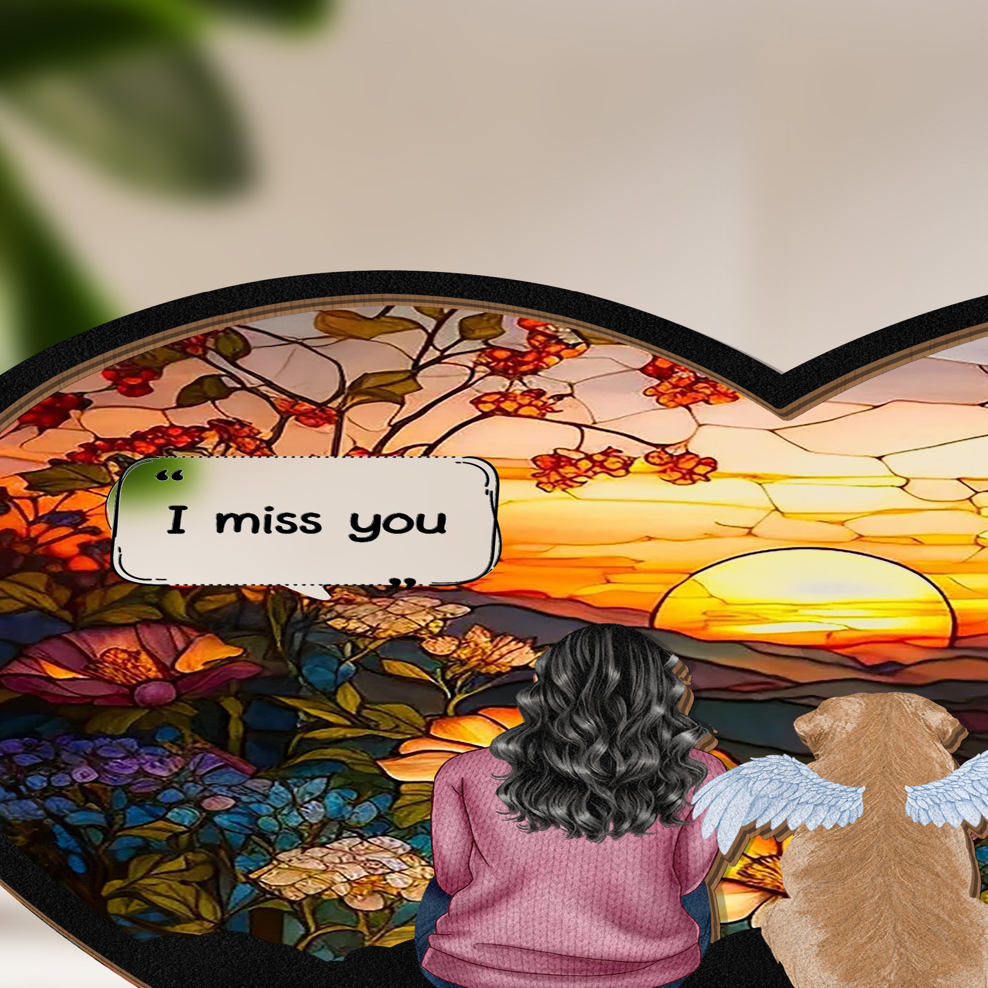 Dog Memorial, Cat Memorial - Personalized Wood And Acrylic Night Light