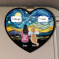 Dog Memorial, Cat Memorial - Personalized Wooden Car Visor Clip