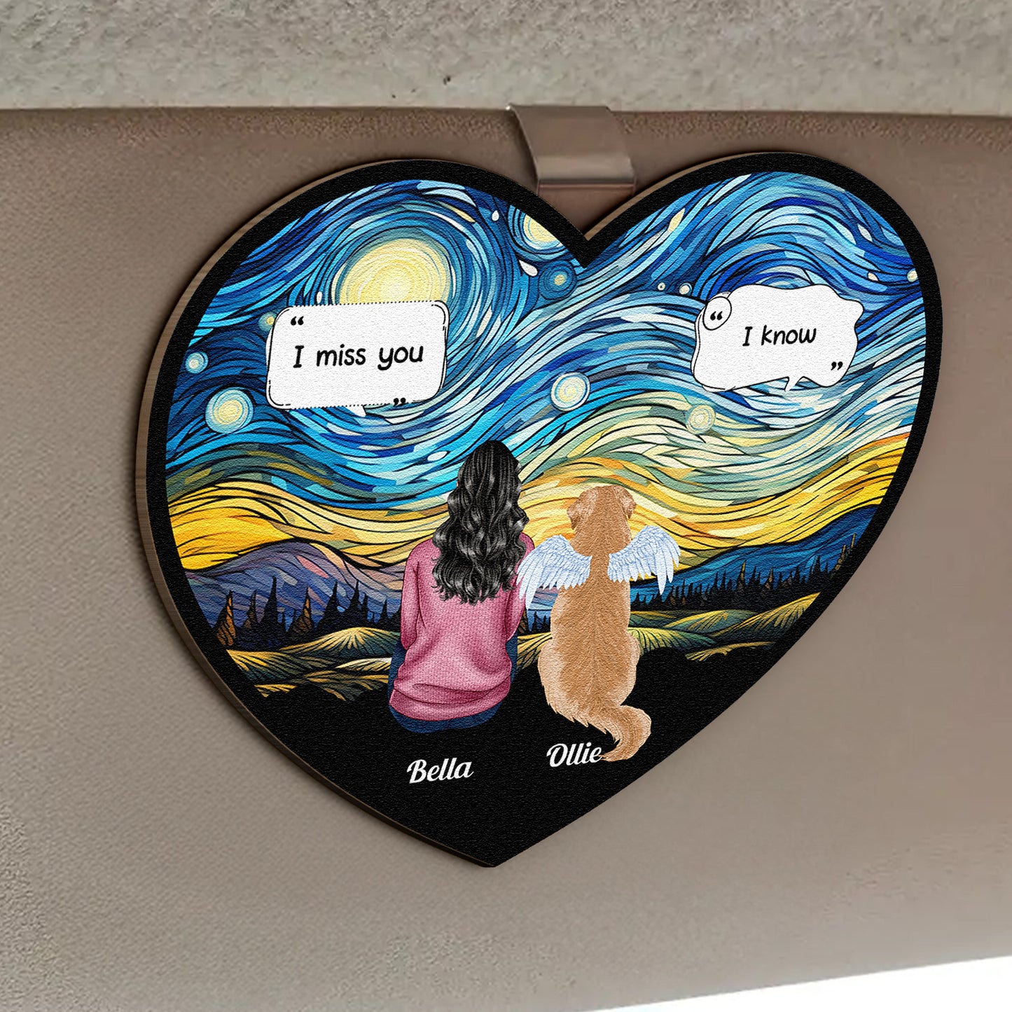Dog Memorial, Cat Memorial - Personalized Wooden Car Visor Clip