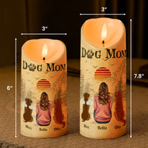 Dog Mom A Girl And Her Dogs Unbreakable Bond - Personalized LED Candle