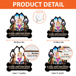 Dog Mom And Her Dogs - Personalized Window Hanging Suncatcher Ornament