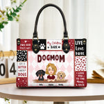 Dog Mom Cat Mom New Version - Personalized Leather Bag
