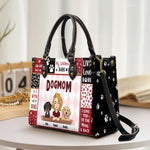 Dog Mom Cat Mom New Version - Personalized Leather Bag