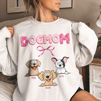 Dog Mom Coquette Pink Bow Ribbon Trendy Style - Personalized Shirt